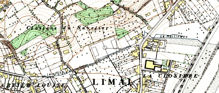 Carte - ruisseau le Sillon et le Martineau 1950.jpg